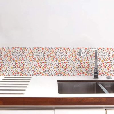 crédence-terrazzo-orange-verre-imprimé-Miroiteries Dubrulle