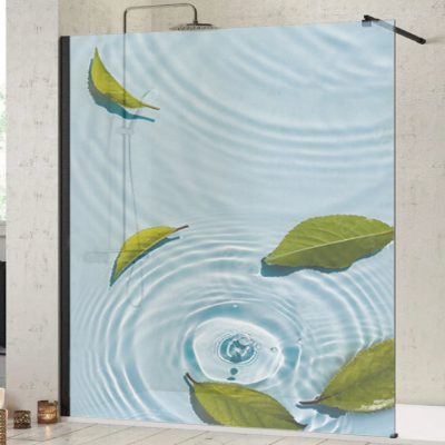 pare-baignoire-douche-verre-impression-sur-mesure-goutte-d'eau-Miroiteries-Dubrulle