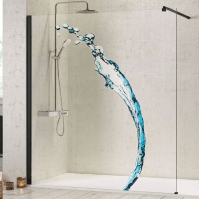 paroi-douche-verre-trempé-impression-numérique-vague- Miroiteries-Dubrulle